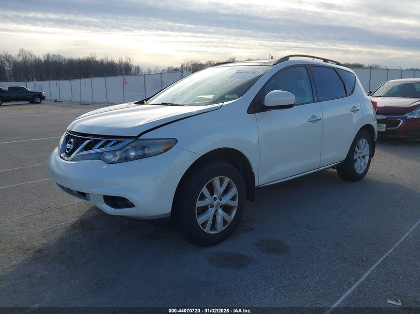 2012 Nissan Murano VIN JN8AZ1MW3CW206708 IAAI salvage auction — RIGHT SIDE, Salvage (Indiana), sold $1,100 on 2026-07-17 (photo 2)