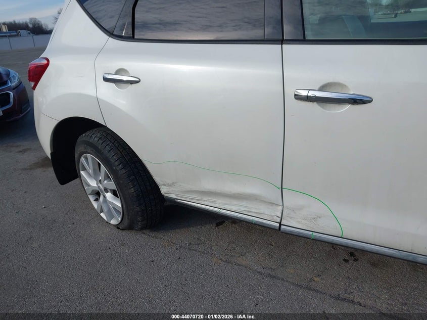 2012 Nissan Murano VIN JN8AZ1MW3CW206708 IAAI salvage auction — RIGHT SIDE, Salvage (Indiana), sold $1,100 on 2026-07-17 (photo 6)