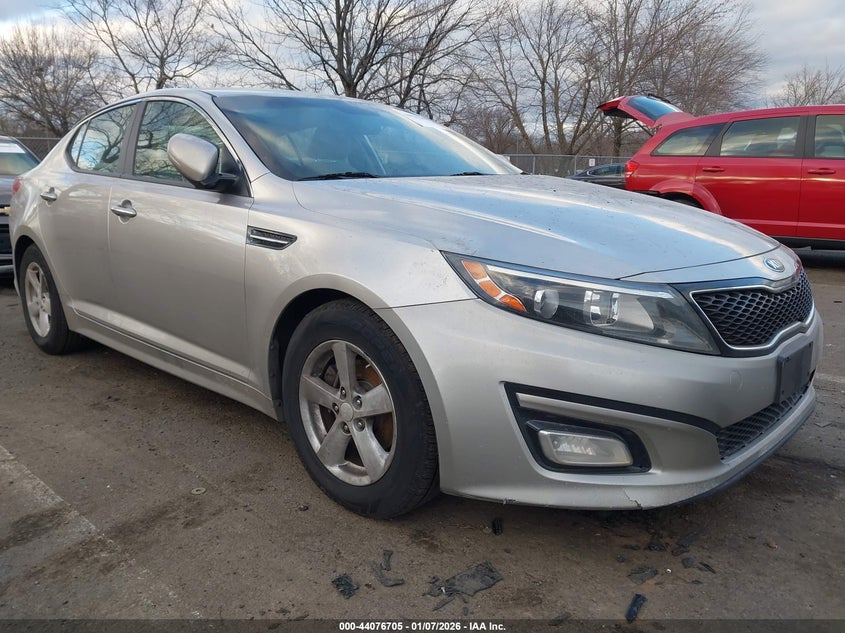 2014 Kia Optima VIN KNAGM4A72E5499851 IAAI salvage auction — WATER/FLOOD, Other, sold $425 on 2026-07-07 (photo 1)