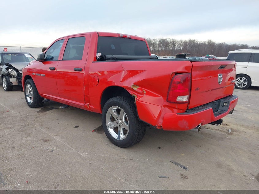 2012 Ram 1500 VIN 1C6RD7KT1CS263402 IAAI salvage auction — SIDE, Salvage Title, sold $4,350 on 2026-08-12 (photo 3)