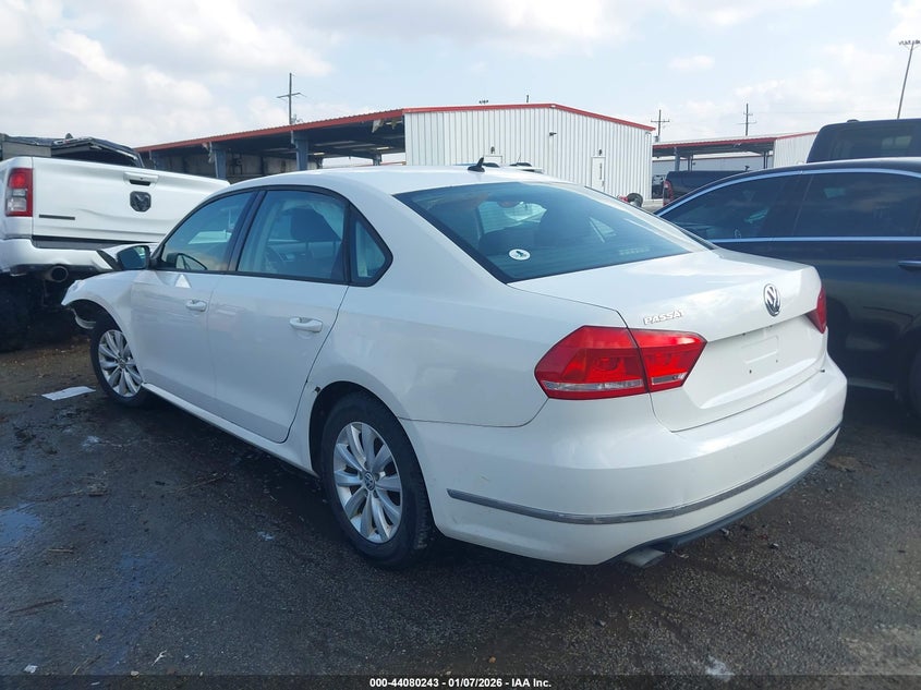 2013 Volkswagen Passat VIN 1VWAH7A30DC095157 IAAI salvage auction — FRONT END, Salvage Title, sold $200 on 2026-08-02 (photo 3)