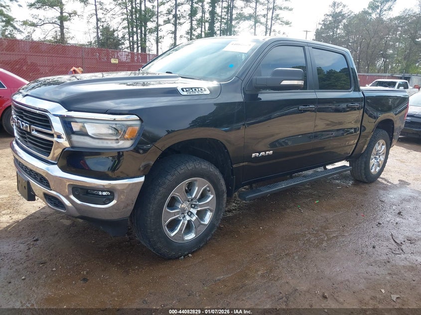 2021 Ram 1500 VIN 1C6SRFFT9MN686526 IAAI salvage auction — REAR END, Salvage Title, sold $9,900 on 2026-10-10 (photo 2)