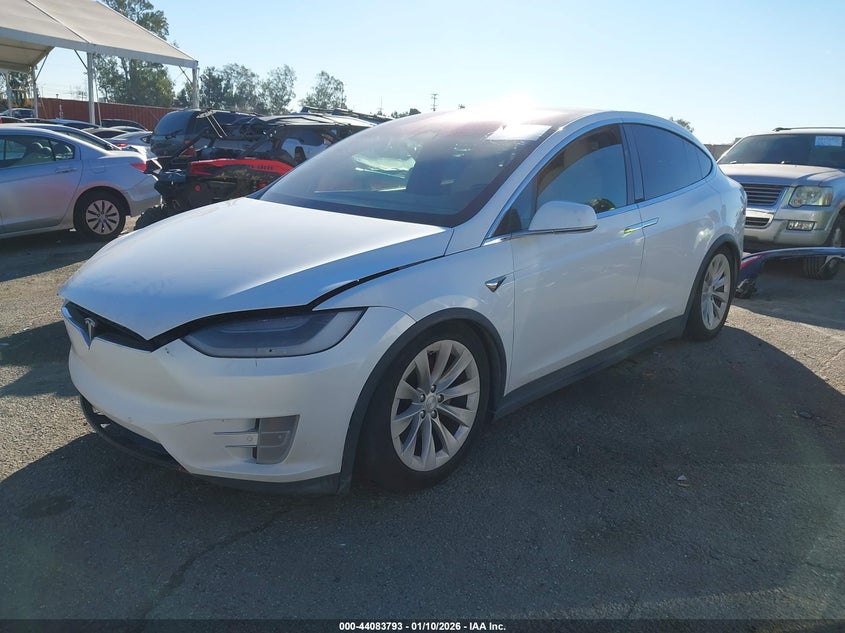 2021 Tesla Model x VIN 5YJXCDE27MF323668 IAAI salvage auction — FRONT END, Salvage Title, sold $18,450 on 2026-07-08 (photo 2)