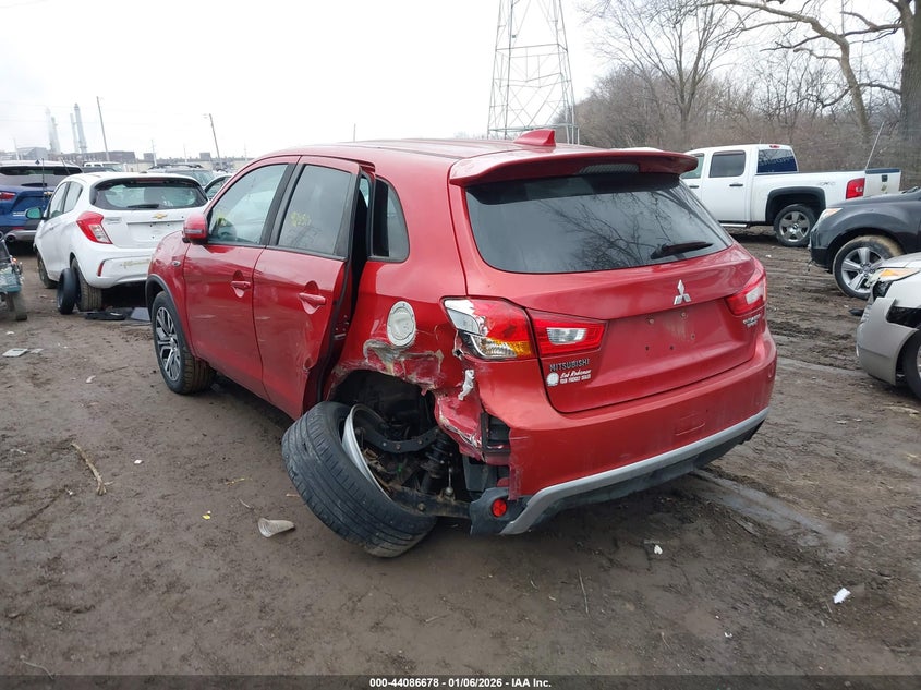 2017 Mitsubishi Outlander VIN JA4AP3AU1HZ020973 IAAI salvage auction — LEFT REAR, Salvage (Indiana), sold $1,400 on 2026-07-22 (photo 3)