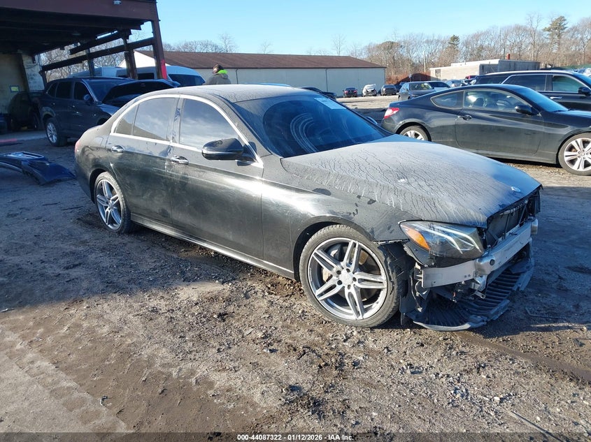 2017 Mercedes-benz E-class VIN WDDZF4KB6HA059609 IAAI salvage auction — FRONT END, Mv-907A (New York), sold $5,500 on 2026-08-18 (photo 1)
