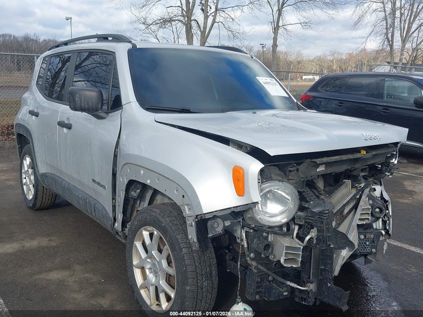 2019 Jeep Renegade VIN ZACNJBAB1KPK82075 IAAI salvage auction — FRONT END, Salvage (New Jersey), sold $600 on 2026-08-07 (photo 1)