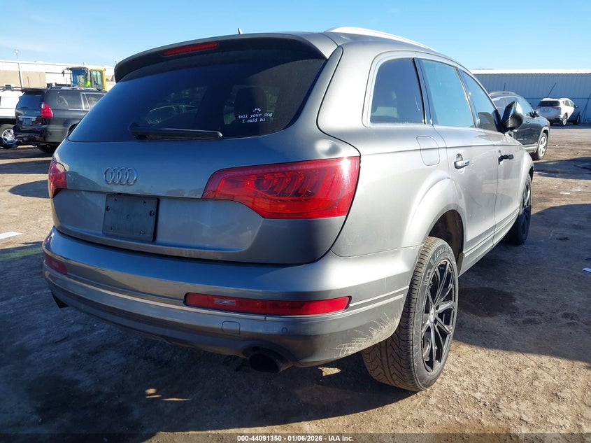2015 Audi Q7 VIN WA1LGAFE0FD020407 IAAI salvage auction — LEFT SIDE, Clear (Oklahoma), sold $775 on 2026-07-22 (photo 4)