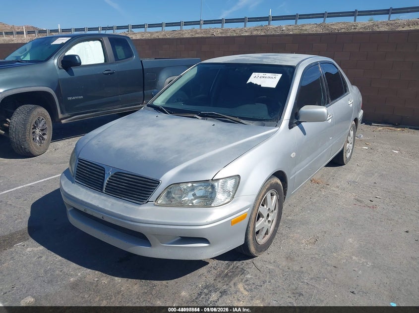 2002 Mitsubishi Lancer VIN JA3AJ36E22U045747 IAAI salvage auction — RIGHT FRONT, Salvage (California), sold $175 on 2026-07-29 (photo 2)