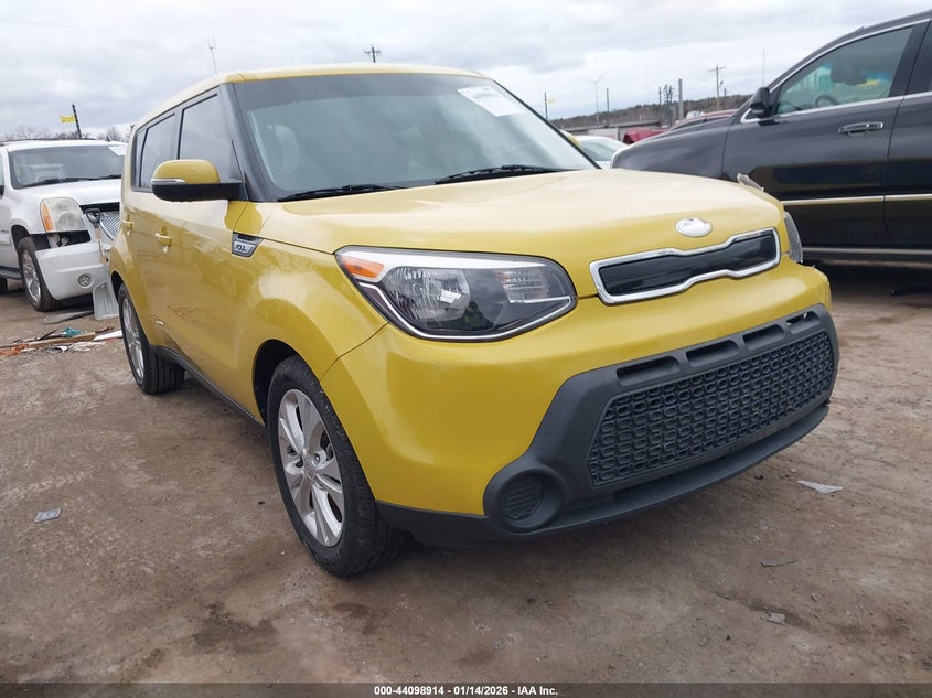 2014 Kia Soul VIN KNDJP3A50E7071726 IAAI salvage auction — FRONT END, Clear (Oklahoma), sold $650 on 2026-07-15 (photo 1)