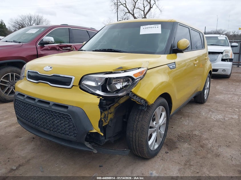 2014 Kia Soul VIN KNDJP3A50E7071726 IAAI salvage auction — FRONT END, Clear (Oklahoma), sold $650 on 2026-07-15 (photo 2)