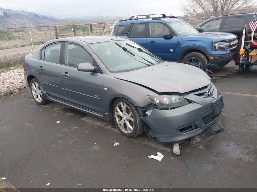 2008 Mazda 3 VIN JM1BK324X81128272 IAAI salvage auction — LEFT FRONT, Salvage (Utah), sold $350 on 2026-07-16 (photo 1)