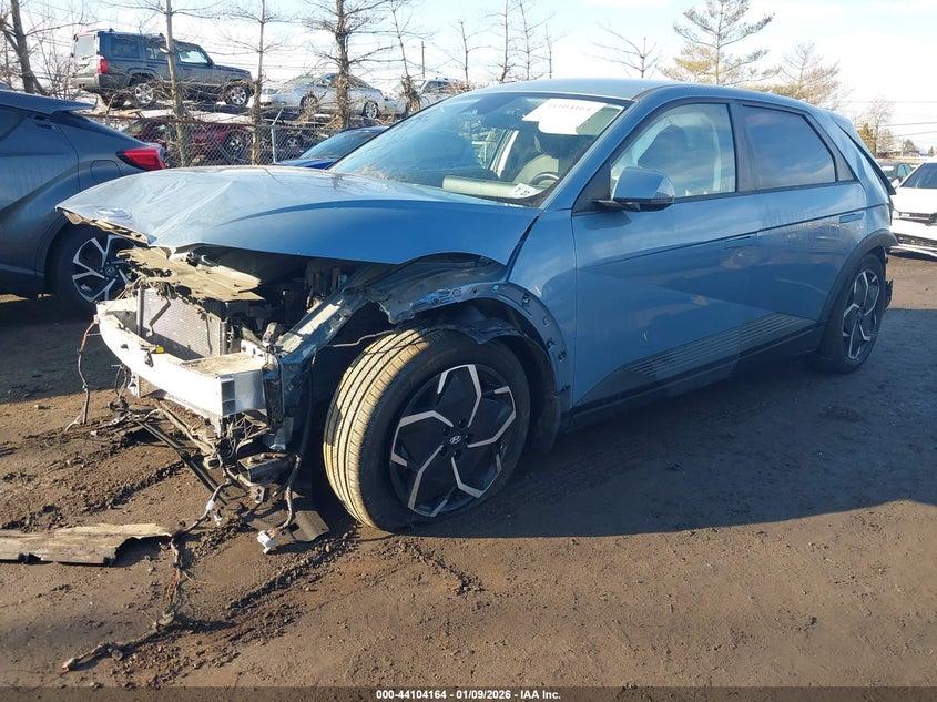 2022 Hyundai Ioniq 5 VIN KM8KNDAF2NU103744 IAAI salvage auction — FRONT & REAR, Salvage (New Jersey), sold $3,825 on 2026-07-06 (photo 2)