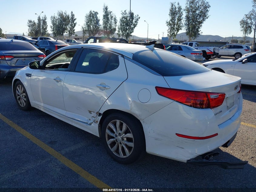 2015 Kia Optima VIN 5XXGM4A79FG416237 IAAI salvage auction — LEFT SIDE, Salvage Title, sold $675 on 2026-07-18 (photo 3)