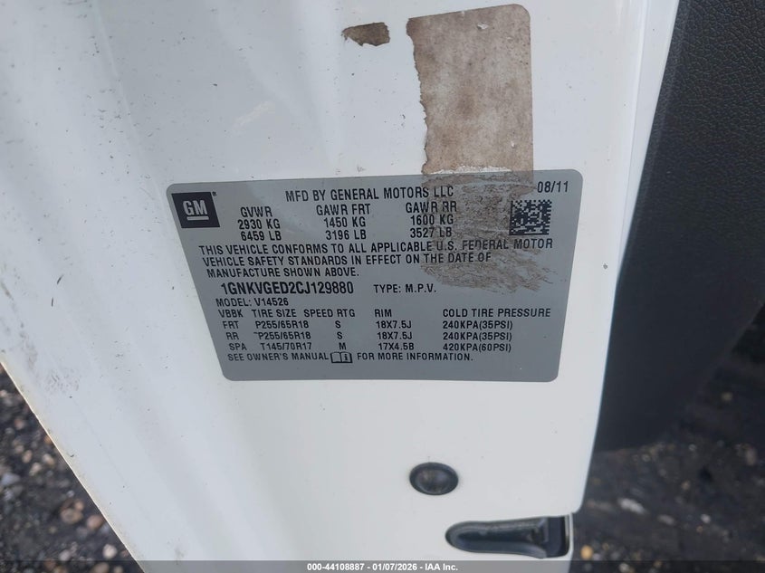 2007 Mercedes-benz Cls-class VIN WDDDJ77X87A096206 IAAI salvage auction — FRONT & REAR, Bill Of Sale (New York), sold $800 on 2026-08-18 (photo 9)