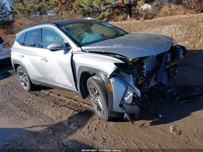 2025 Hyundai Tucson hybrid VIN KM8JEDD19SU393777 IAAI salvage auction — FRONT END, Salvage (Indiana), sold $8,100 on 2026-07-15 (photo 1)