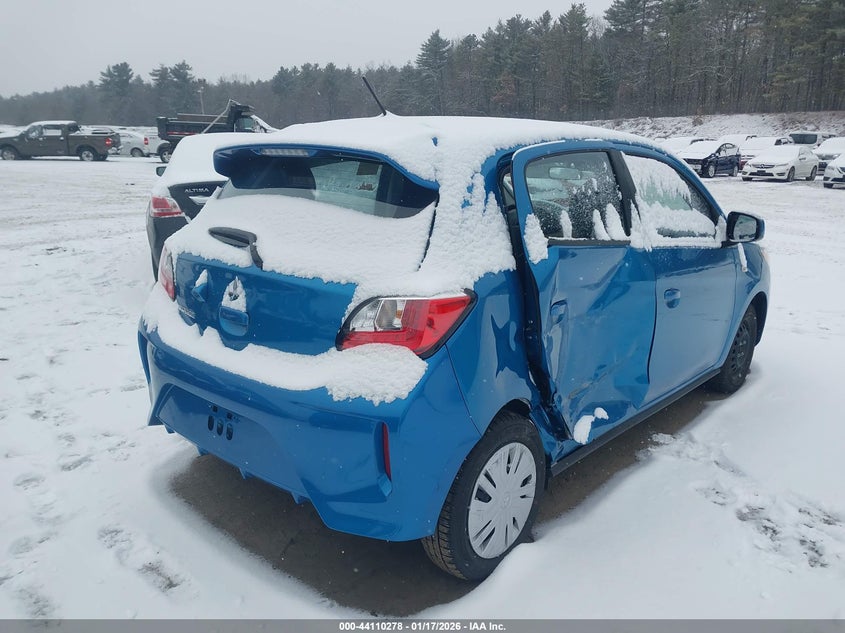 2024 Mitsubishi Mirage VIN ML32AUHJ0RH035116 IAAI salvage auction — RIGHT SIDE, Salvage Title, sold $3,350 on 2026-07-17 (photo 4)