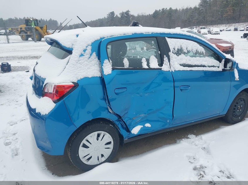 2024 Mitsubishi Mirage VIN ML32AUHJ0RH035116 IAAI salvage auction — RIGHT SIDE, Salvage Title, sold $3,350 on 2026-07-17 (photo 6)