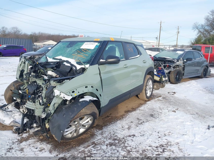 2026 Chevrolet Trailblazer VIN KL79MMSLXTB032860 IAAI salvage auction — FRONT END, Salvage (Indiana), sold $575 on 2026-07-07 (photo 2)