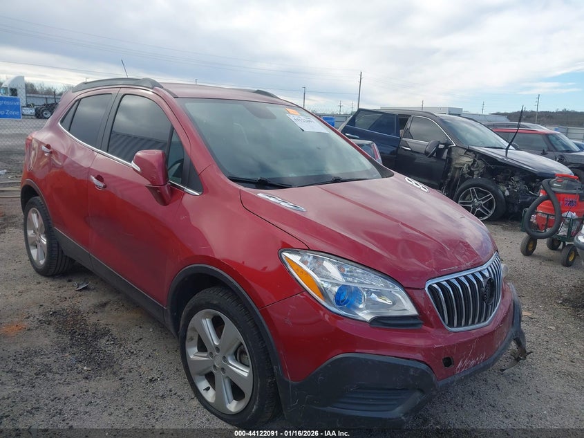 2016 Buick Encore VIN KL4CJASB0GB555666 IAAI salvage auction — FRONT END, Clear (Oklahoma), sold $850 on 2026-07-15 (photo 1)
