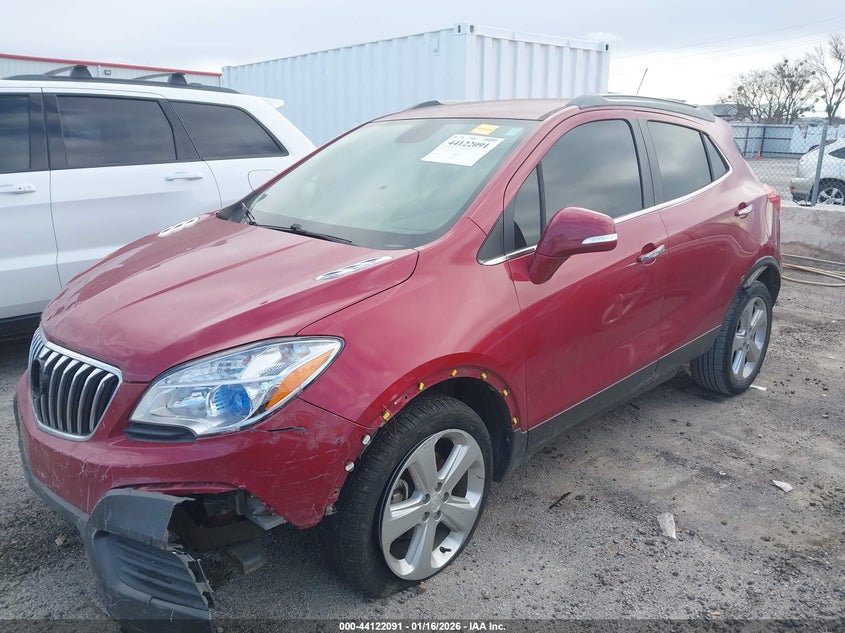 2016 Buick Encore VIN KL4CJASB0GB555666 IAAI salvage auction — FRONT END, Clear (Oklahoma), sold $850 on 2026-07-15 (photo 2)