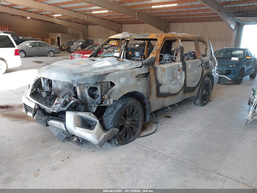 2017 Nissan Armada VIN JN8AY2NC0H9512798 IAAI salvage auction — TOTAL BURN, Non-Repairable (Tennessee), sold $150 on 2026-07-29 (photo 2)