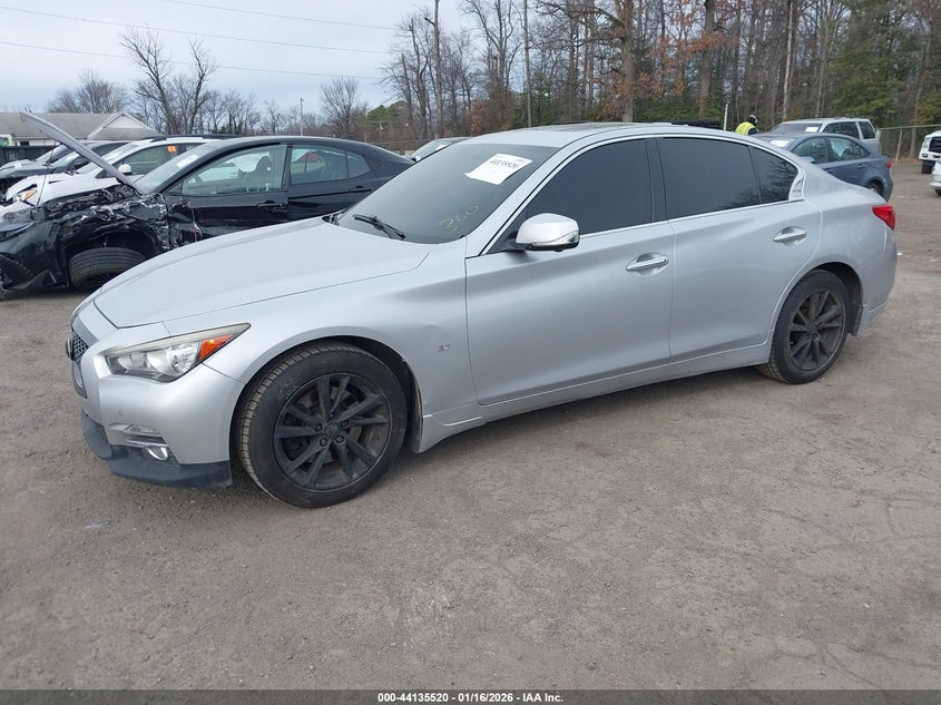 2015 Infiniti Q50 VIN JN1BV7AR7FM418317 IAAI salvage auction — RIGHT SIDE, Salvage - Greater Than 75% (Maryland), sold $3,700 on 2026-07-15 (photo 2)