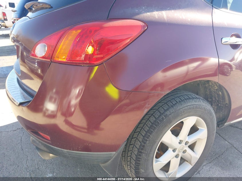 2010 Nissan Murano VIN JN8AZ1MU1AW021052 IAAI salvage auction — RIGHT REAR, Bill Of Sale (Texas), sold $100 on 2026-07-13 (photo 6)