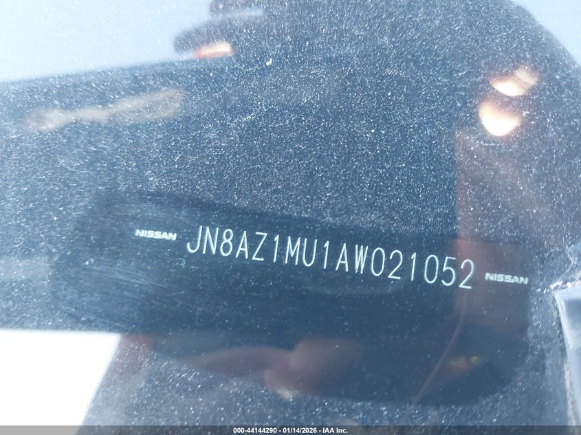 2010 Nissan Murano VIN JN8AZ1MU1AW021052 IAAI salvage auction — RIGHT REAR, Bill Of Sale (Texas), sold $100 on 2026-07-13 (photo 9)