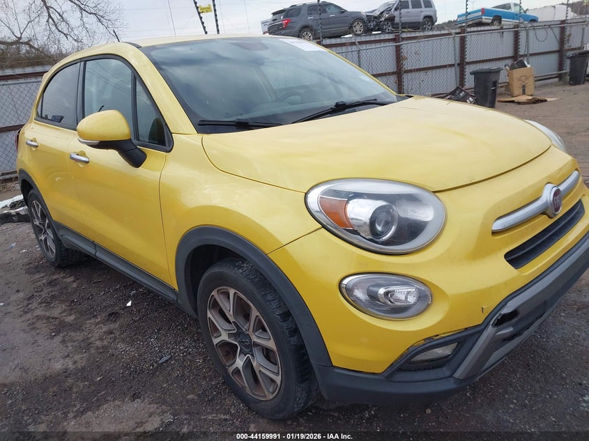2016 Fiat 500x VIN ZFBCFXCT7GP358162 IAAI salvage auction — REAR END, Clear (Oklahoma), sold $300 on 2026-07-12 (photo 1)