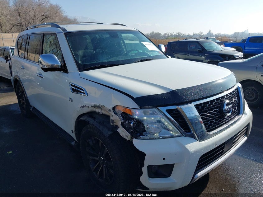 2017 Nissan Armada VIN JN8AY2NC6H9506746 IAAI salvage auction — RIGHT FRONT, Salvage (Utah), sold $6,350 on 2026-07-09 (photo 1)