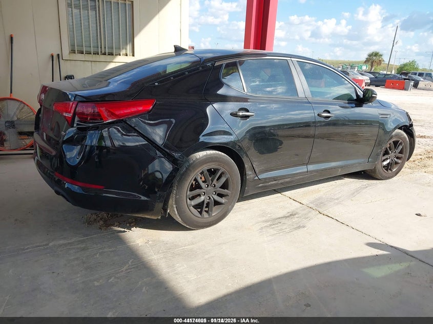 2013 Kia Optima VIN 5XXGM4A77DG257697 IAAI salvage auction — FRONT & REAR, Clear (Florida), sold $325 on 2026-07-21 (photo 4)