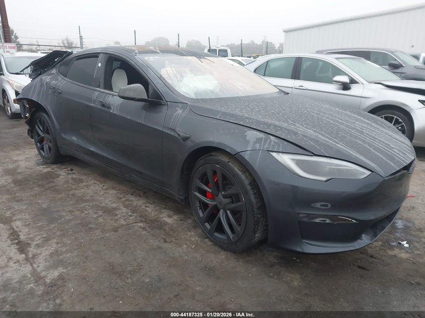 2024 Tesla Model s VIN 5YJSA1E66RF534577 IAAI salvage auction — FRONT & REAR, Salvage (California), sold $9,600 on 2026-07-16 (photo 1)