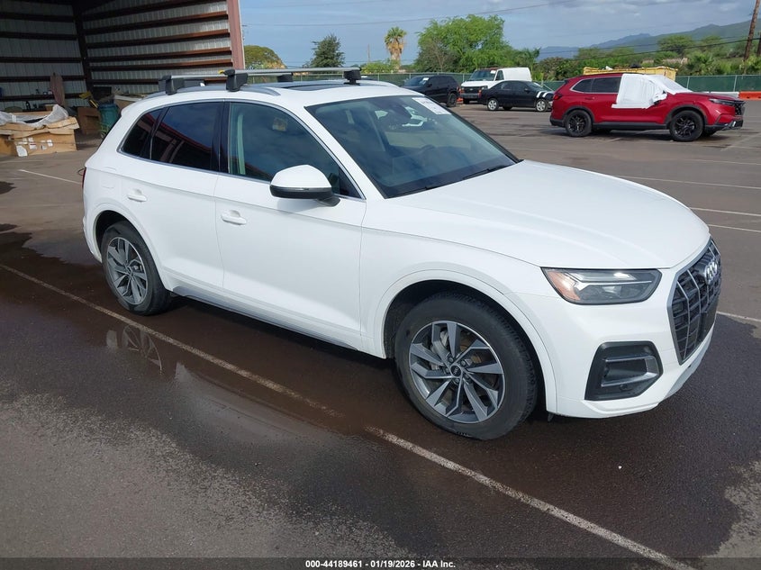 2021 Audi Q5 VIN WA1BAAFYXM2019765 — IAAI salvage auction photo