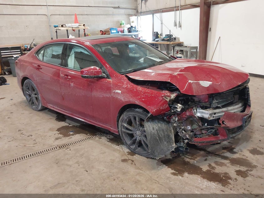 2019 Acura Tlx VIN 19UUB1F61KA003291 IAAI salvage auction — FRONT & REAR, Salvage (Idaho), sold $1,150 on 2026-08-03 (photo 1)