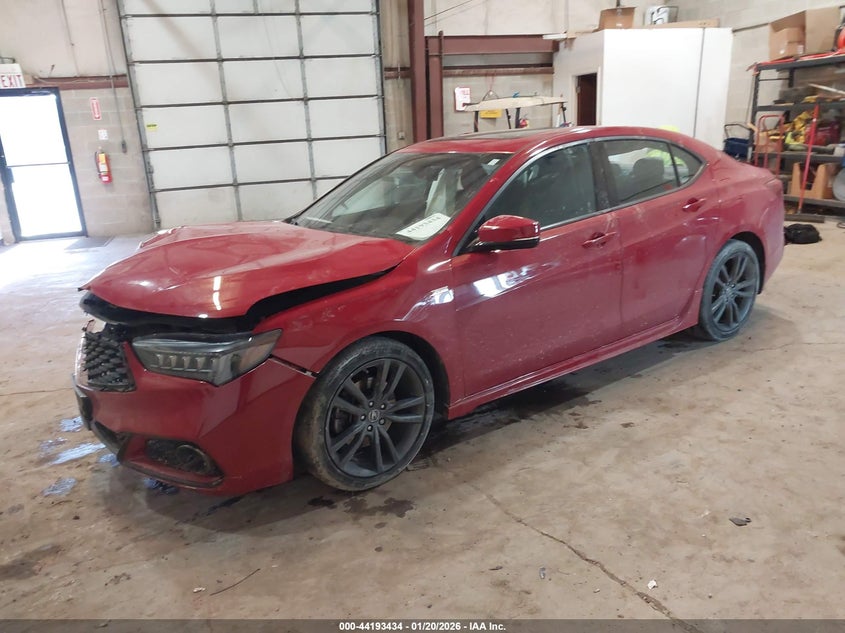 2019 Acura Tlx VIN 19UUB1F61KA003291 IAAI salvage auction — FRONT & REAR, Salvage (Idaho), sold $1,150 on 2026-08-03 (photo 2)
