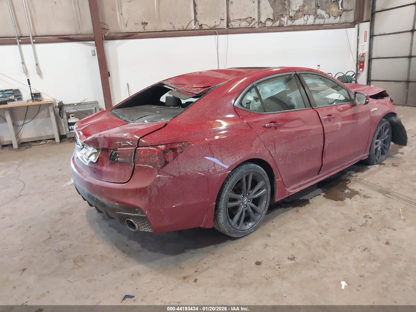 2019 Acura Tlx VIN 19UUB1F61KA003291 IAAI salvage auction — FRONT & REAR, Salvage (Idaho), sold $1,150 on 2026-08-03 (photo 4)