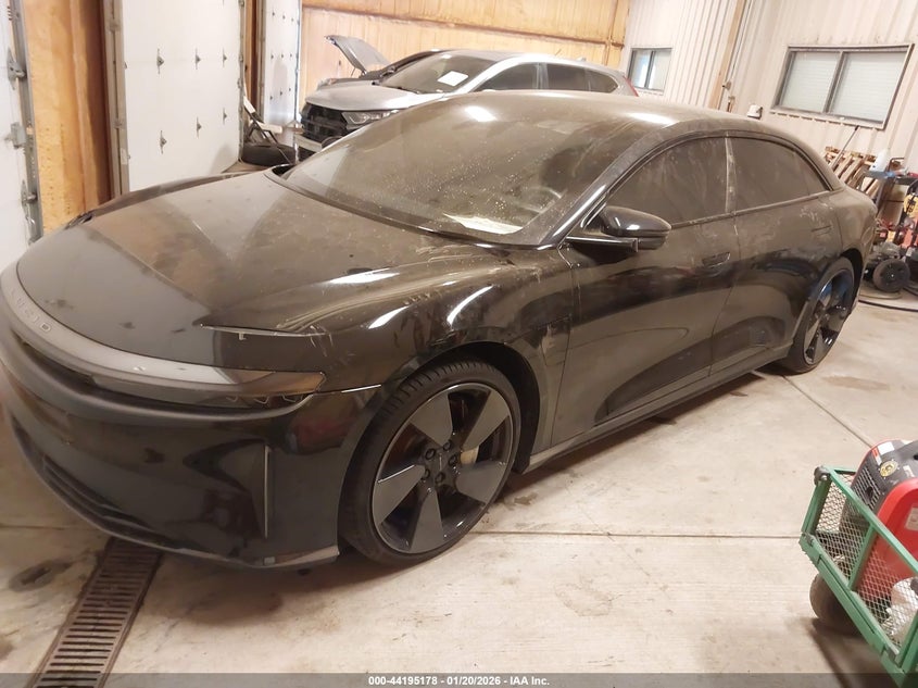 2025 Lucid Air VIN 50EA1GBAXSA004257 IAAI salvage auction — RIGHT REAR, Salvage Title, sold $35,400 on 2026-08-26 (photo 2)