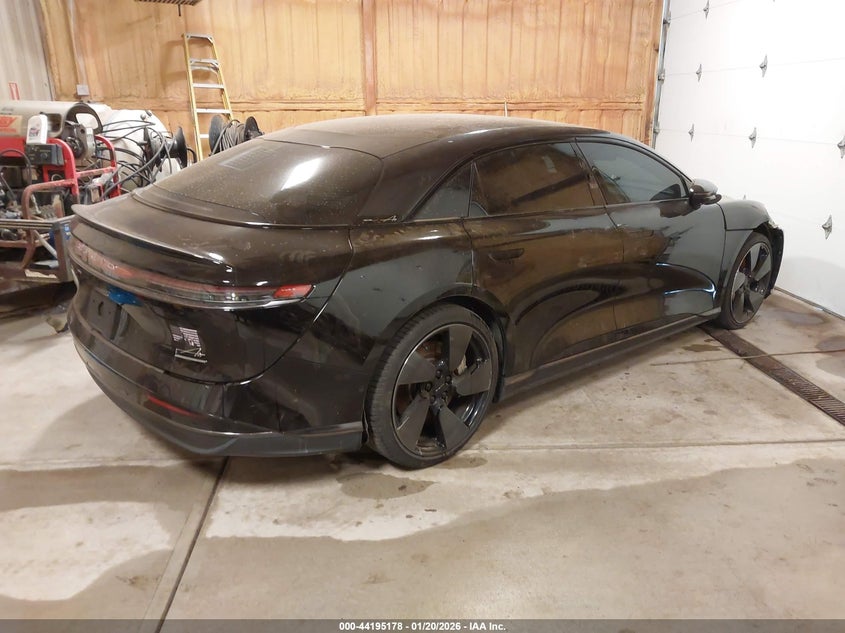 2025 Lucid Air VIN 50EA1GBAXSA004257 IAAI salvage auction — RIGHT REAR, Salvage Title, sold $35,400 on 2026-08-26 (photo 4)
