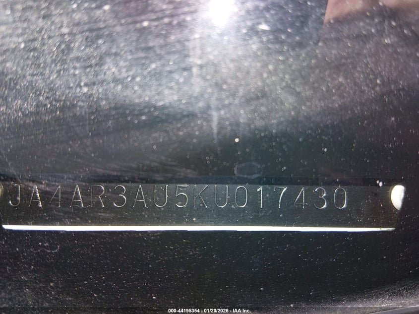 2019 Mitsubishi Outlander VIN JA4AR3AU5KU017430 IAAI salvage auction — FRONT END, Clear (Oklahoma), sold $2,650 on 2026-07-28 (photo 9)