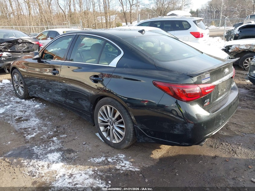 2018 Infiniti Q50 VIN JN1EV7AR3JM430566 IAAI salvage auction — ROOF, Salvage (Massachusetts), sold $400 on 2026-07-28 (photo 3)
