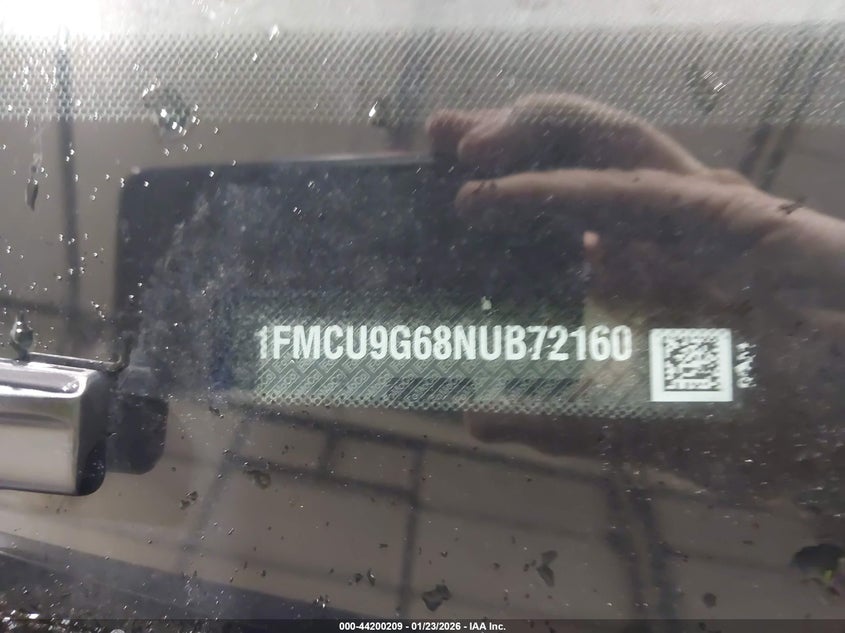 2022 Ford Escape VIN 1FMCU9G68NUB72160 IAAI salvage auction — FRONT END, Other, sold $2,500 on 2026-07-28 (photo 9)