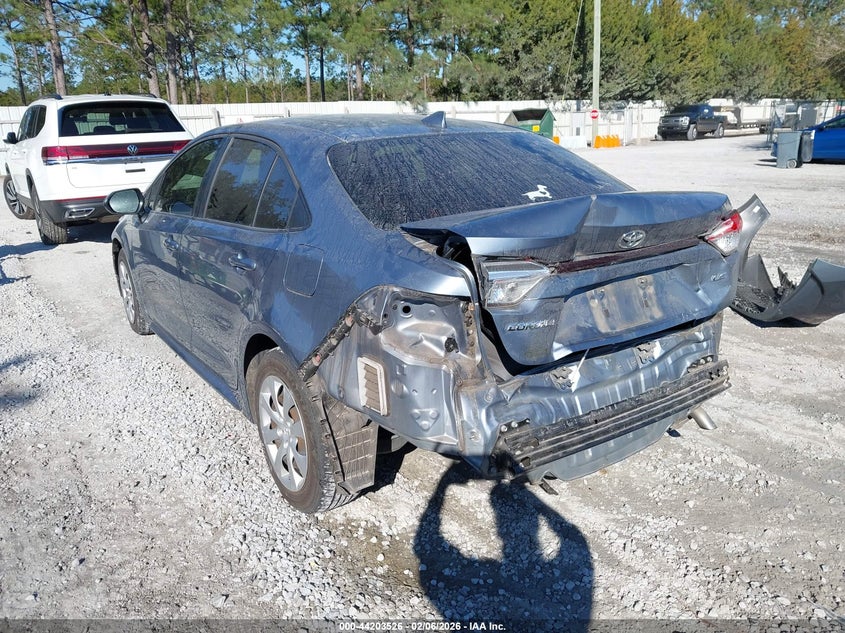 2020 Toyota Corolla VIN JTDEPRAE0LJ057751 IAAI salvage auction — FRONT & REAR, Salvage Title, sold $2,550 on 2026-07-23 (photo 3)