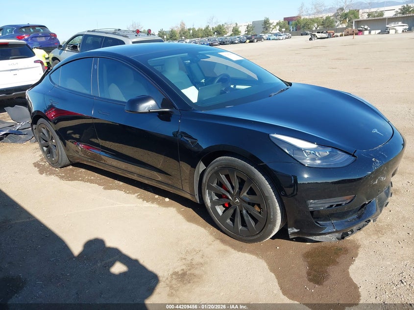 2022 Tesla Model 3 VIN 5YJ3E1EA7NF134096 IAAI salvage auction — LEFT REAR, Salvage Title, sold $50 on 2026-07-29 (photo 1)