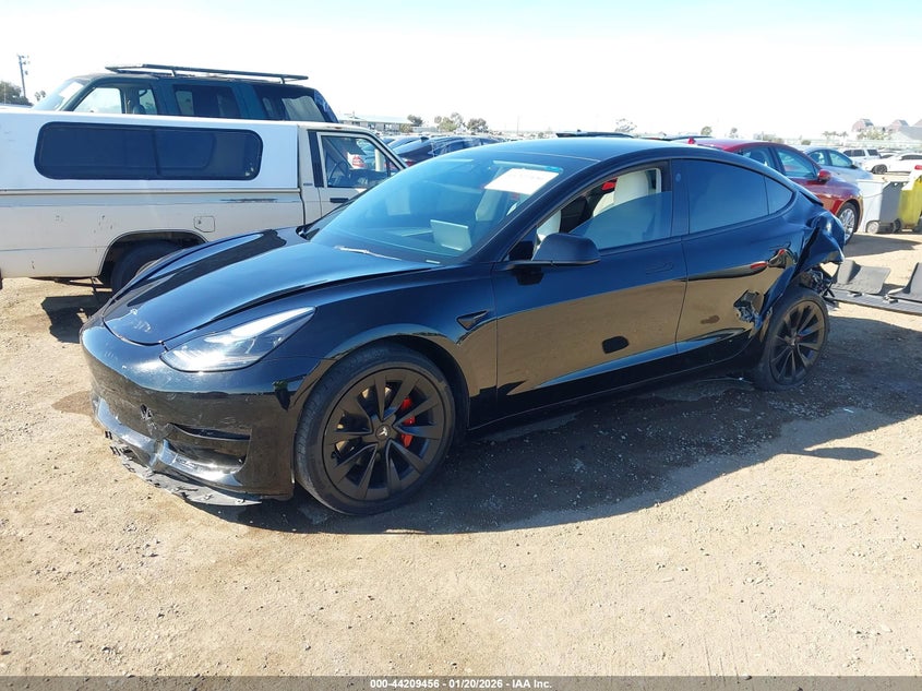 2022 Tesla Model 3 VIN 5YJ3E1EA7NF134096 IAAI salvage auction — LEFT REAR, Salvage Title, sold $50 on 2026-07-29 (photo 2)