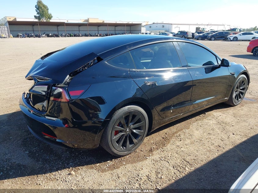 2022 Tesla Model 3 VIN 5YJ3E1EA7NF134096 IAAI salvage auction — LEFT REAR, Salvage Title, sold $50 on 2026-07-29 (photo 4)