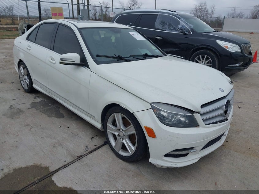 2011 Mercedes-benz C-klasse VIN WDDGF5EB0BR160761 IAAI salvage auction — FRONT & REAR, Salvage (Texas), sold $475 on 2026-07-17 (photo 1)