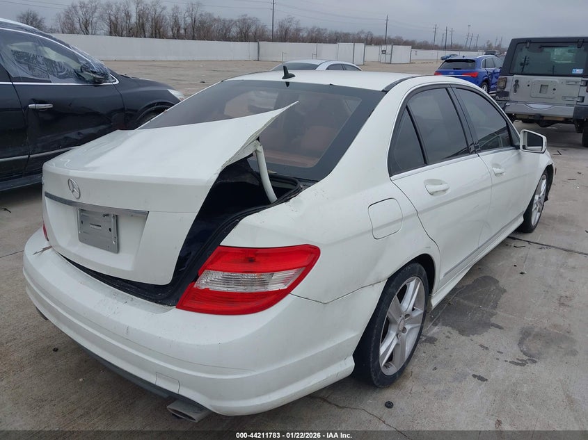 2011 Mercedes-benz C-klasse VIN WDDGF5EB0BR160761 IAAI salvage auction — FRONT & REAR, Salvage (Texas), sold $475 on 2026-07-17 (photo 6)