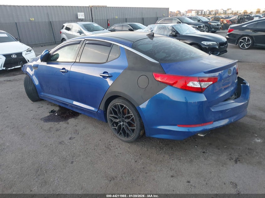 2013 Kia Optima VIN 5XXGR4A61DG196632 IAAI salvage auction — RIGHT SIDE, Salvage Title, sold $25 on 2026-07-29 (photo 3)