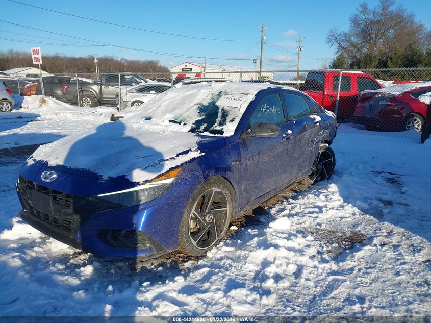2021 Hyundai Elantra VIN KMHLR4AF0MU202232 IAAI salvage auction — LEFT SIDE, Salvage (Indiana), sold $2,750 on 2026-07-28 (photo 2)
