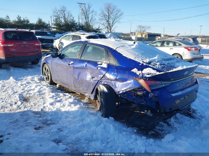 2021 Hyundai Elantra VIN KMHLR4AF0MU202232 IAAI salvage auction — LEFT SIDE, Salvage (Indiana), sold $2,750 on 2026-07-28 (photo 3)